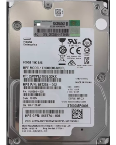 HPE 600GB SFF SAS 15K 12Gb/s HDD 868774-008