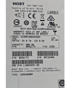 HGST UltraStar SSD1600MM 800GB SAS 12Gb Enterprise SSD