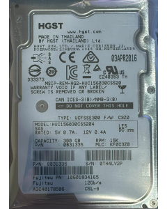 HGST 300GB SFF SAS 15K 12Gb/s HDD 0B31335