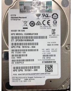 HPE 900GB SFF SAS 10K 12Gb/s HDD 781581-008