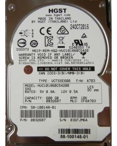 Cisco 600GB SFF SAS 10K 12Gb/s HDD 58-100148-01