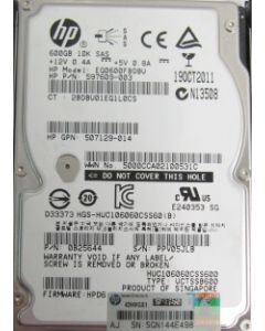 HPE 600GB SFF SAS 10K 6Gb/s HDD 507129-014