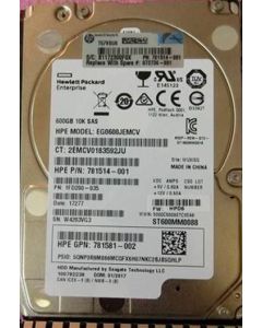 HPE 600GB SFF SAS 10K 12Gb/s HDD 781581-002